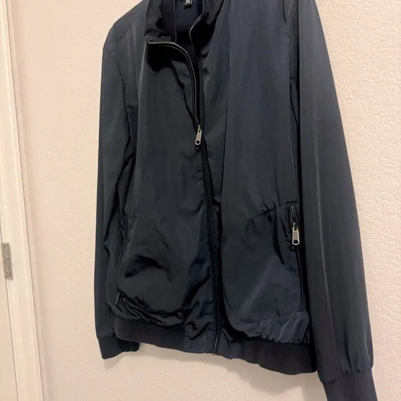 Nordstrom Navy Windbreaker Jacket with Stand-Up Collar - Picture 8 of 15